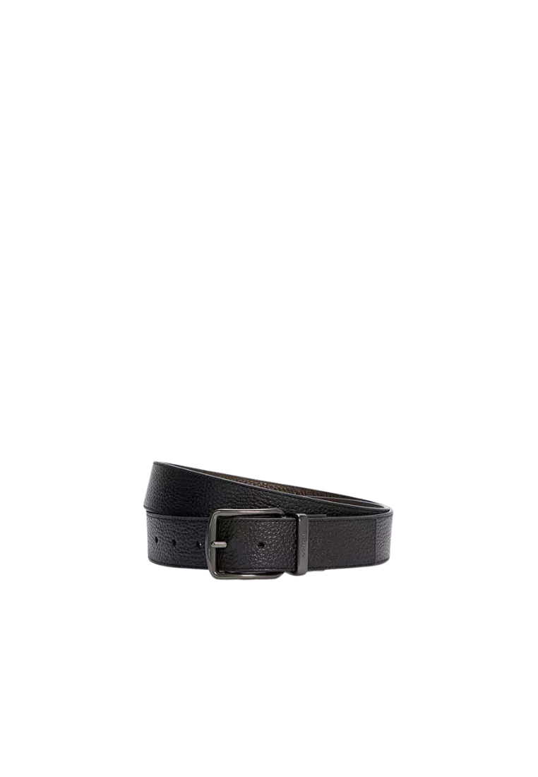 Coach Boxed Harness Buckle Cut To Size Reversible Belt In Dark Brown CQ081