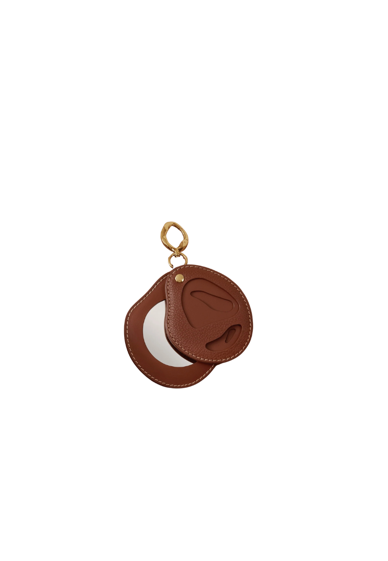 ( PREORDER ) Polene Atla Mirror Charm In Duo Cognac