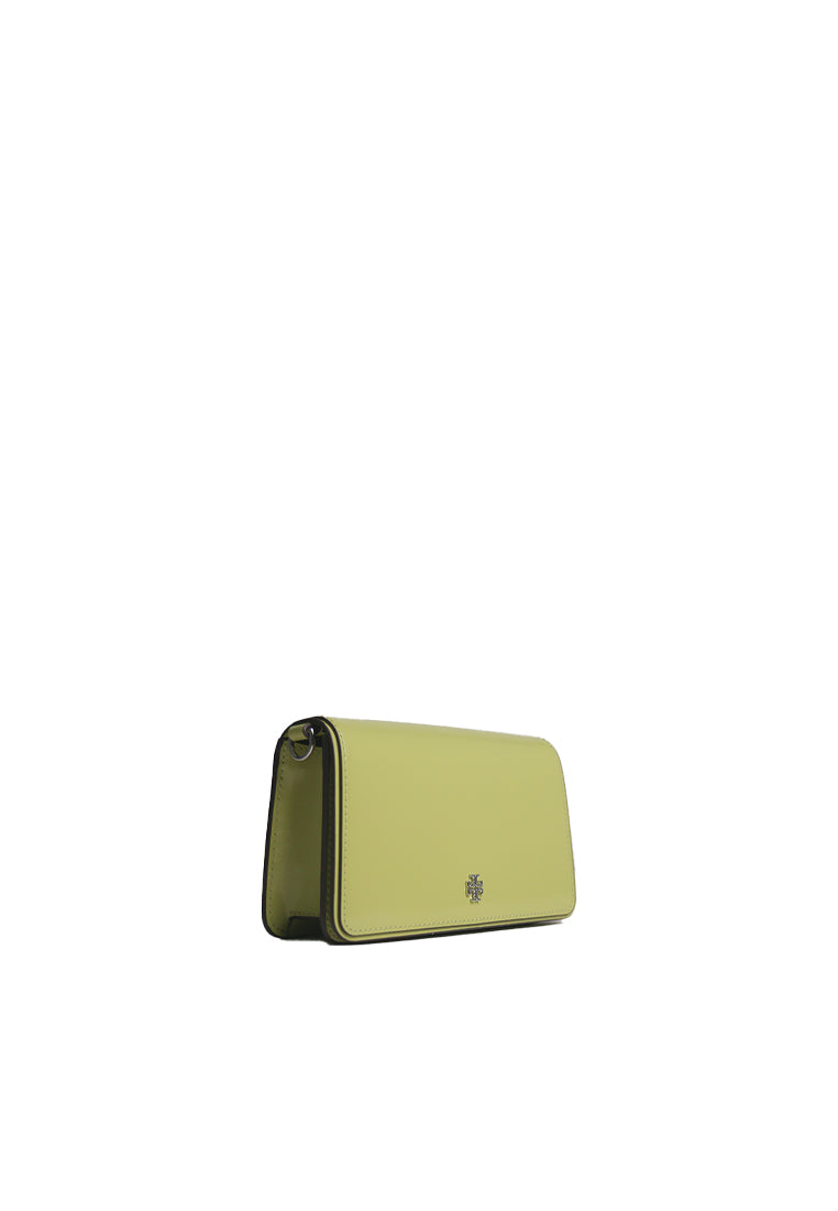 ( AS IS ) Tory Burch Emerson Patent Mini Crossbody Bag In Candy Lime 157730