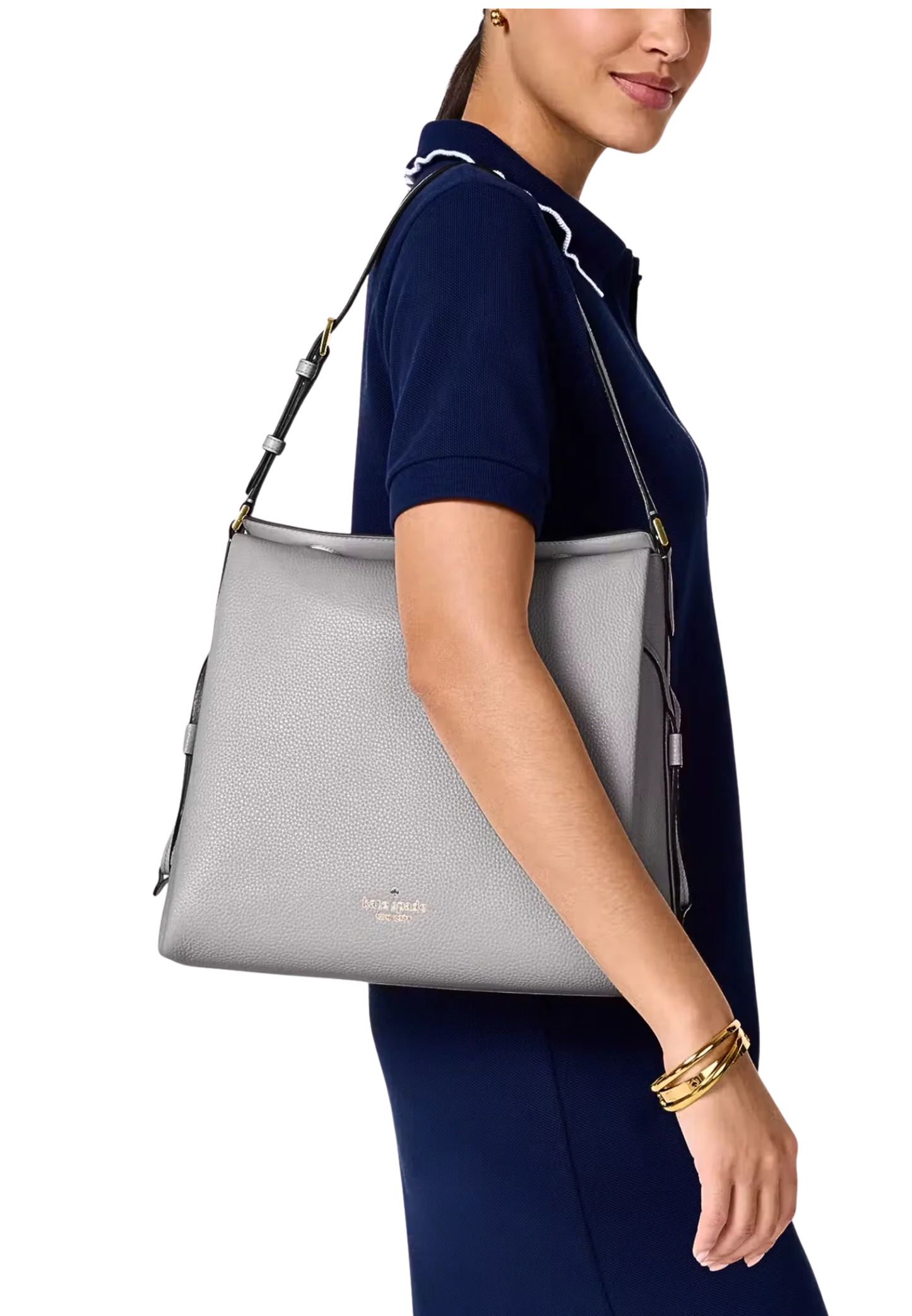 Kate Spade Dumpling Large Shoulder Bag In Mountain Grey KL013