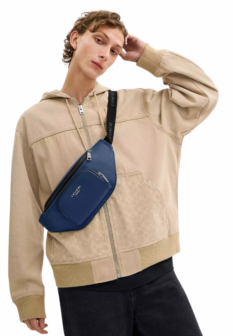 ( PREORDER ) Coach Racer Small Belt Bag In Deep Blue CBI47