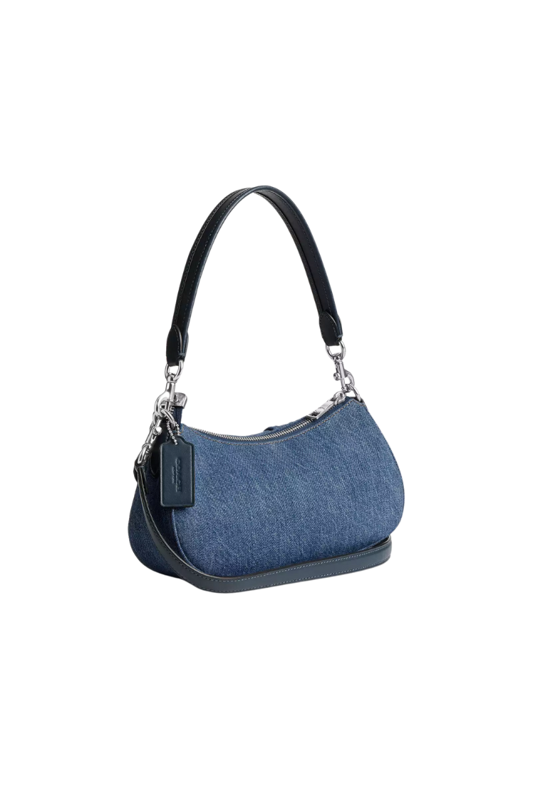 ( PREORDER ) Coach Ashton Shoulder Bag In Denim Silver CAK44