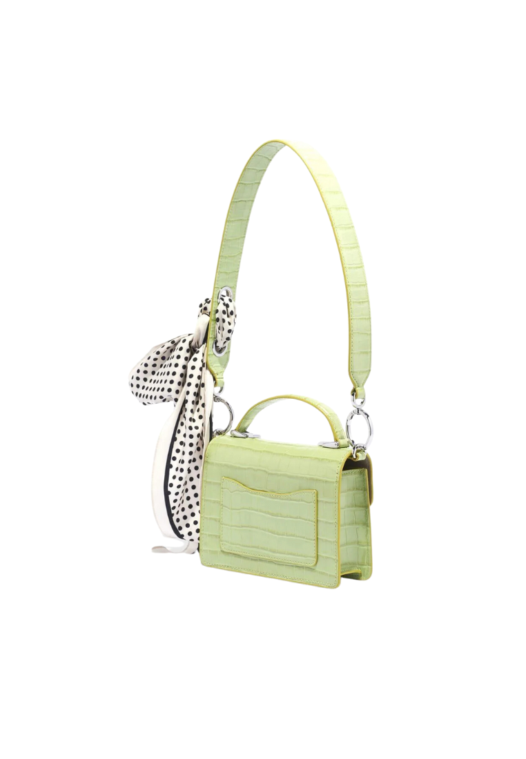 ( AS IS ) Marc Jacobs The Downtown Crocodile Top Handle Bag In Lime H961L01PF22