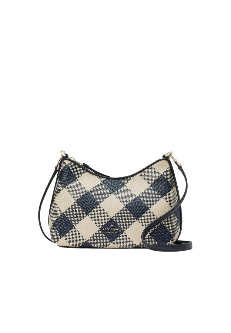 Kate Spade Zippy Woven KA815 Gingam Convertible Crossbody In Blazer Blue