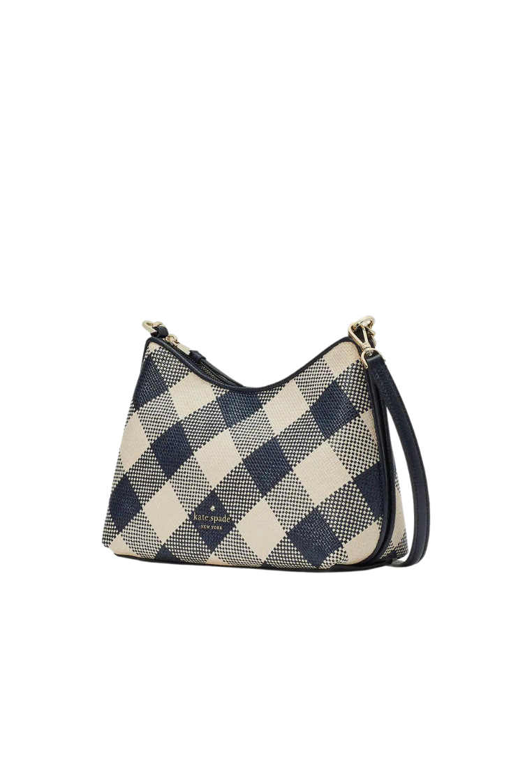 Kate Spade Zippy Woven KA815 Gingam Convertible Crossbody In Blazer Blue