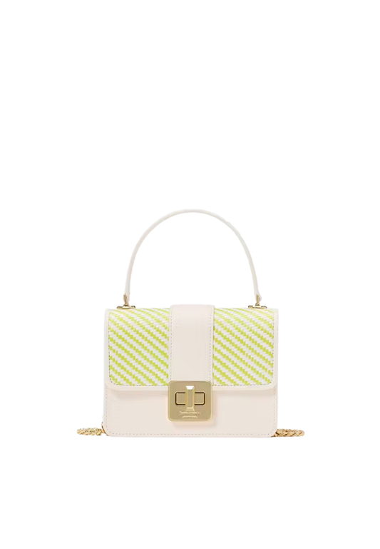( PREORDER ) Kate Spade Phoebe Turnlock Mini Flap Crossbody Bag In Lime Slushy Multi KK920