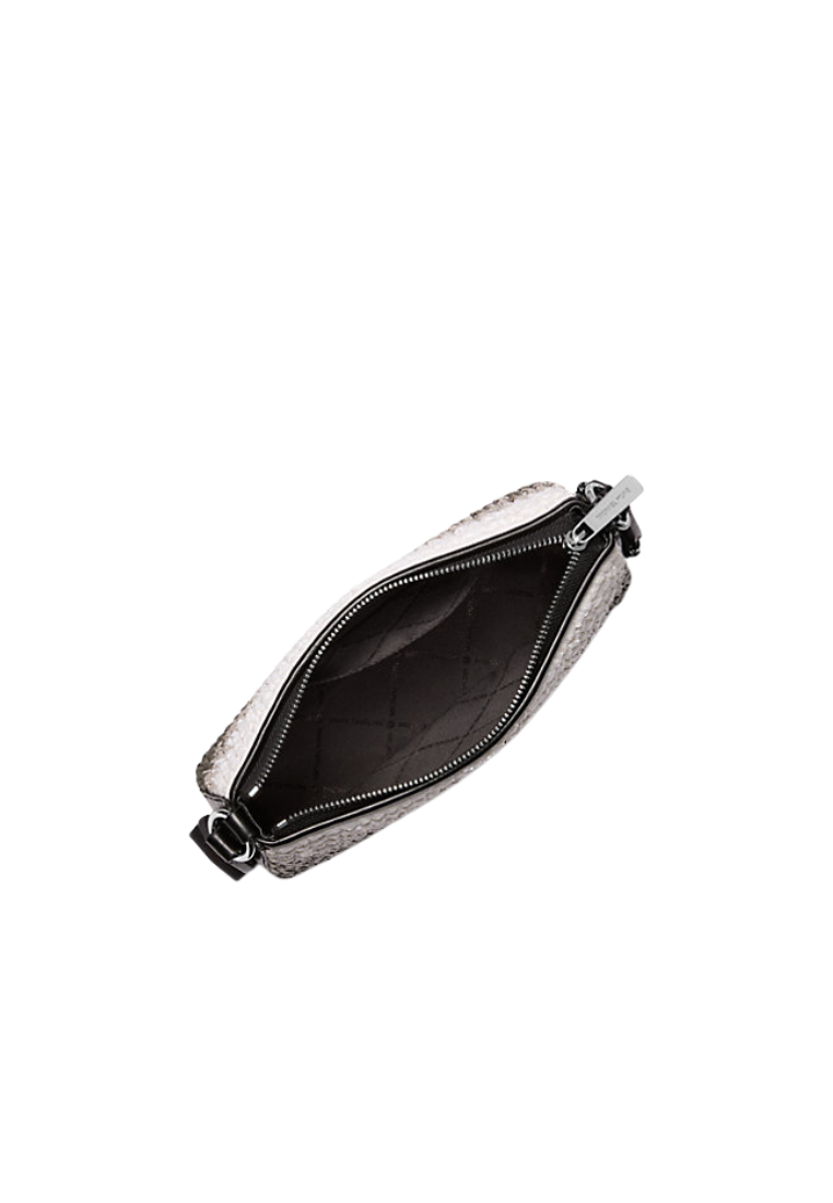 Michael Kors Jet Set Small Ombre Straw Crossbody Bag With Airpod Case In Black 35S5STVC1W