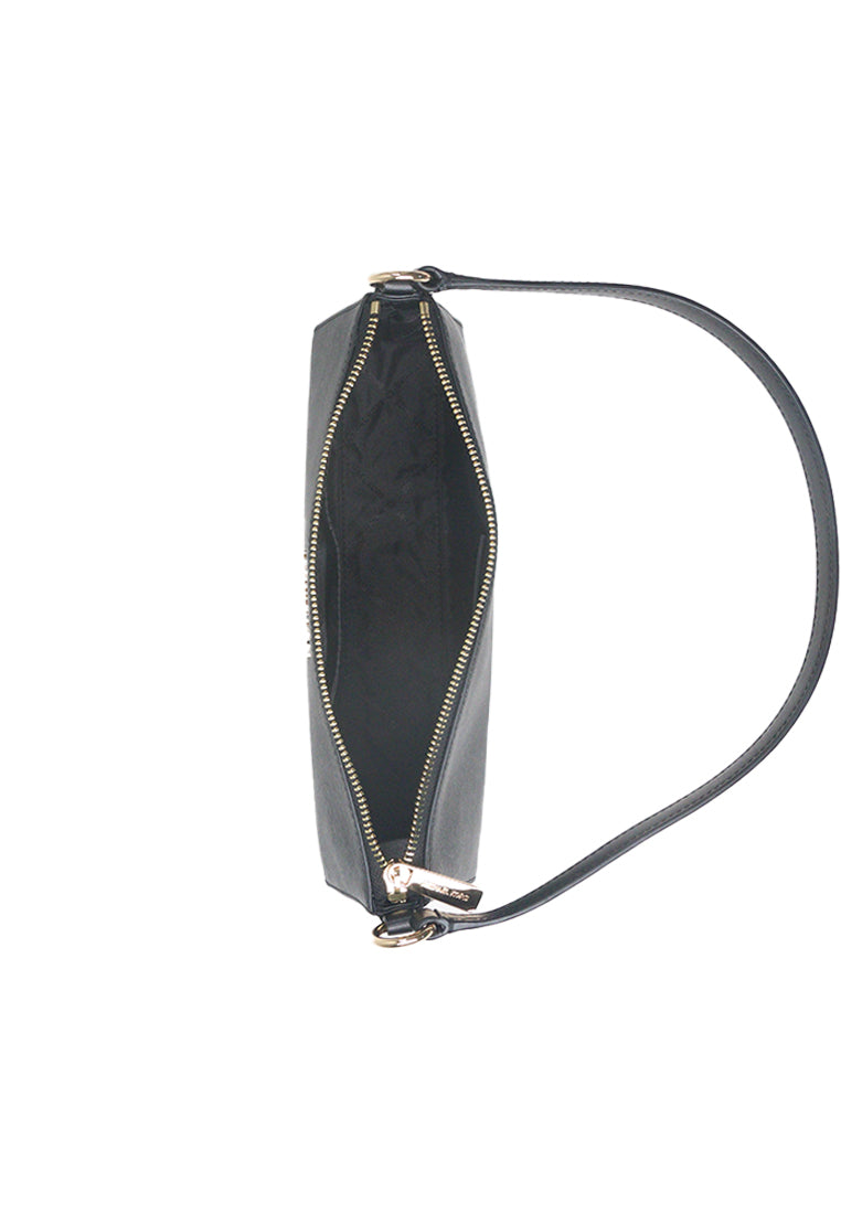 Michael Kors Vincent Pochette Shoulder Bag With Signature Logo Card Case In Black Noir 35F4G2VC6L