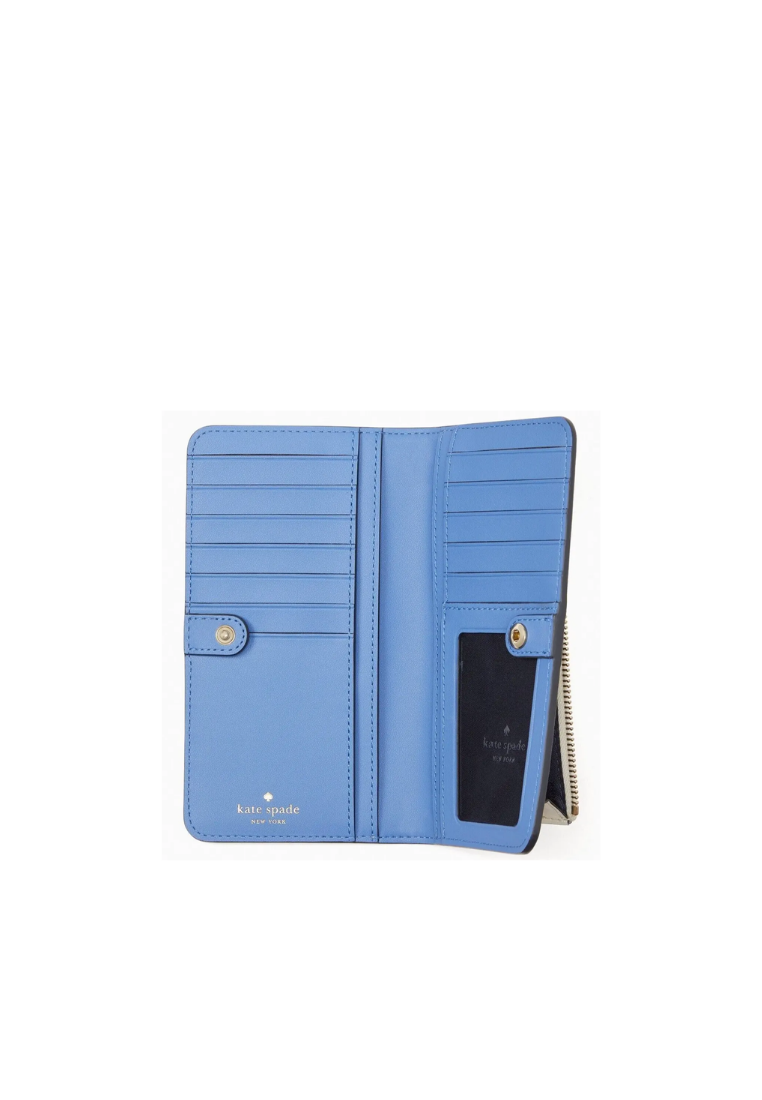 ( AS IS ) Kate Spade Flutter Fly Large Slim Bifold Wallet In Multi KB536