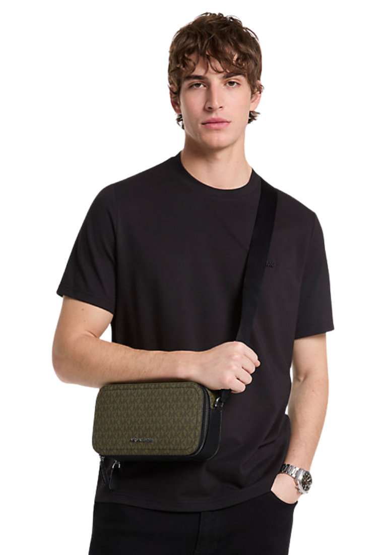 ( PREORDER ) Michael Kors Hudson Signature Logo Crossbody bag In Olive 33S5LHDM5B