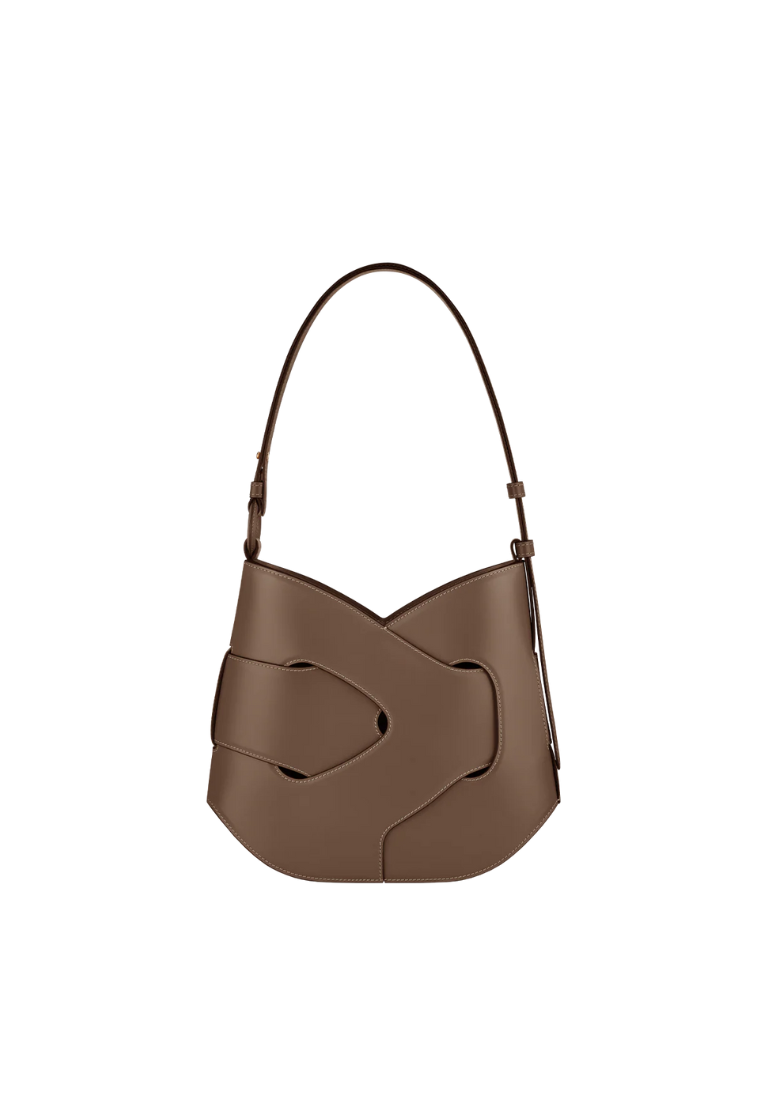 ( PREORDER ) Polene Nodde Hobo Shoulder Bag In Smooth Root