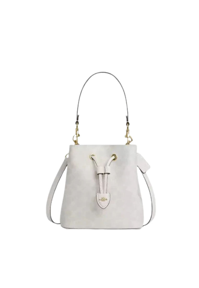 ( PREORDER ) Coach Rowan In Signature Canvas Bucket Bag In White Chalk CBH07