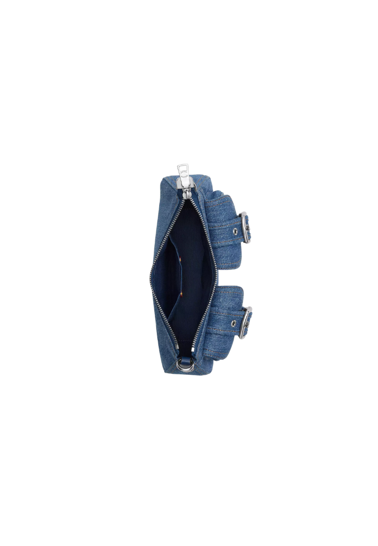 ( PREORDER ) Coach Ashton Shoulder Bag In Denim Silver CAK44