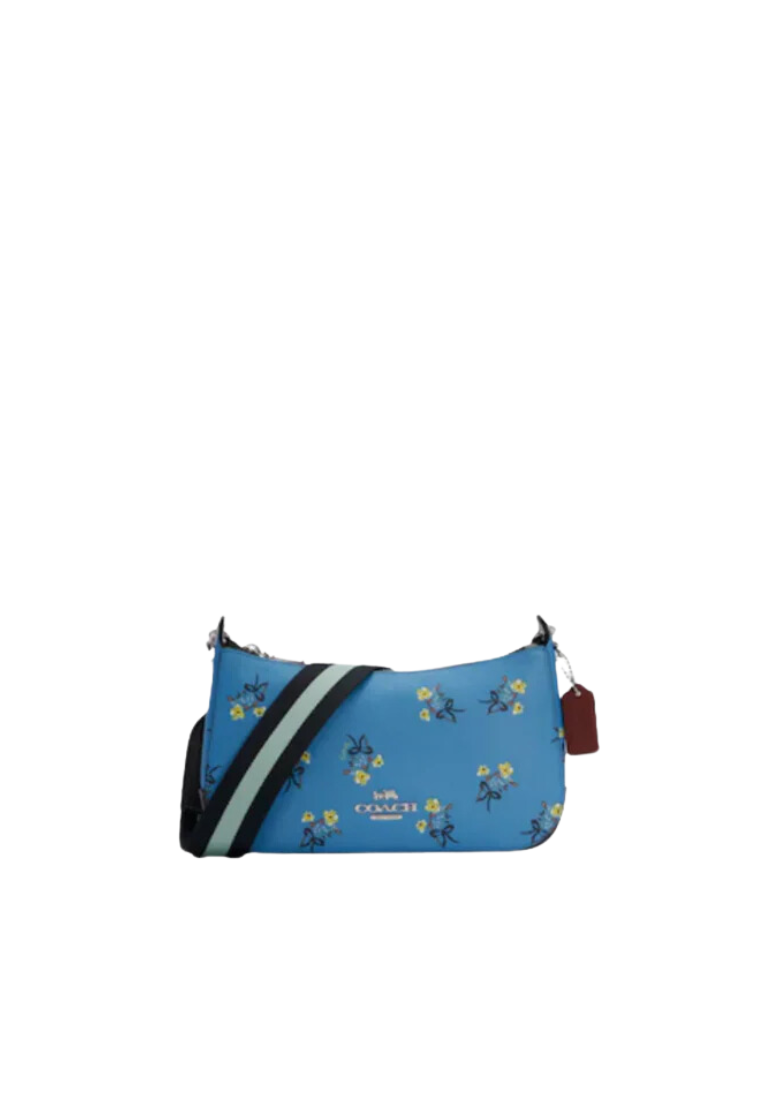 Coach purse with blue flowers sales