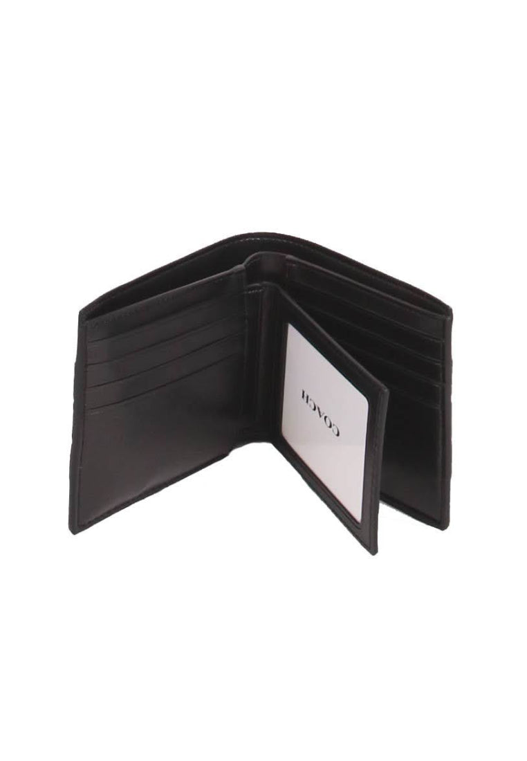 Coach Signature 3 In 1 3008 Wallet With Varsity Stripes In Charcoal Black