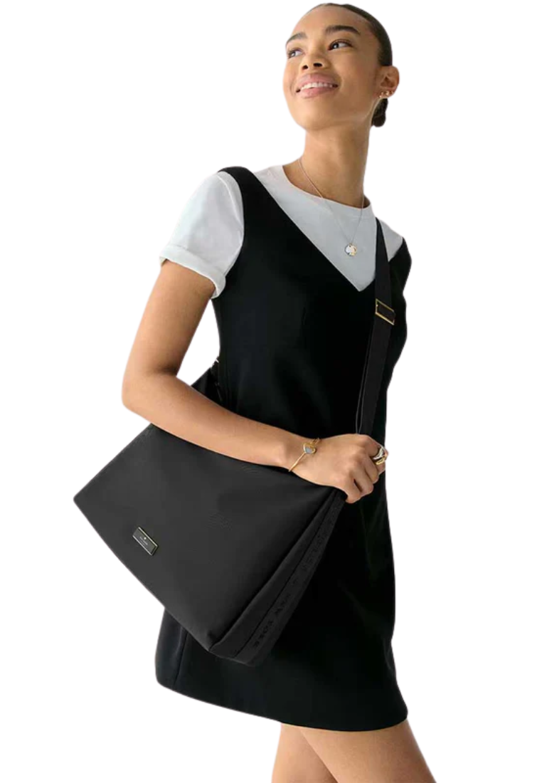 Kate Spade Carter Nylon Large Shoulder Bag Convertible In Black KL963