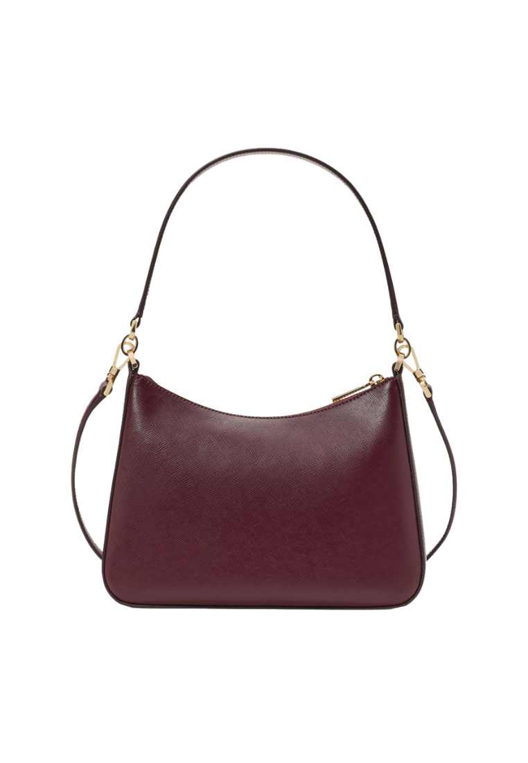 Kate Spade Margot Floral Applique Shoulder Bag In Dark Merlot KM139