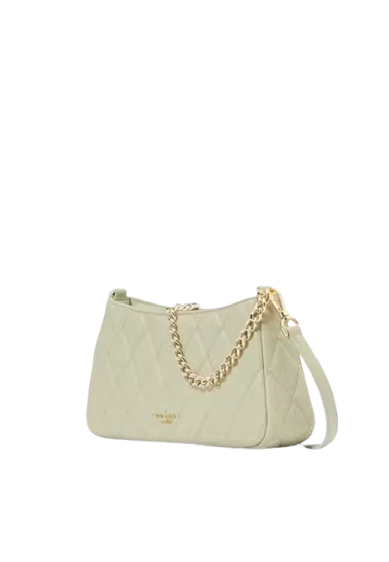 Kate Spade Carey Quilted Studs Small Convertible Crossbody Bag In Sage Bundle KL886