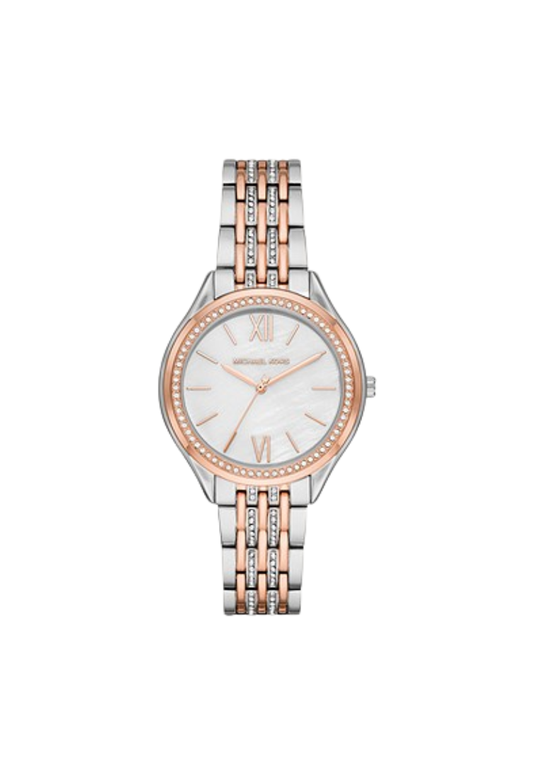 Michael Kors Women's Mindy Three-Hand MK7077 Two-Tone Stainless Steel Watch