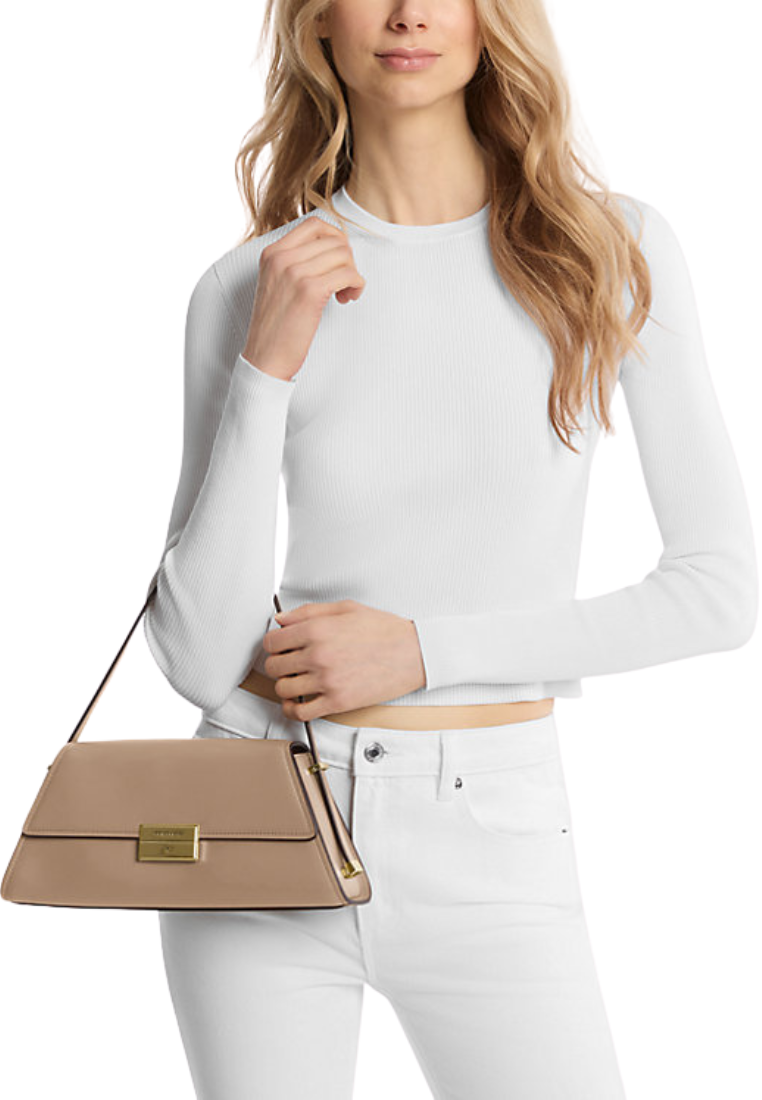 ( PREORDER ) Michael Kors Ludlow Medium Leather Shoulder bag In Birch 30F4GLNL2L