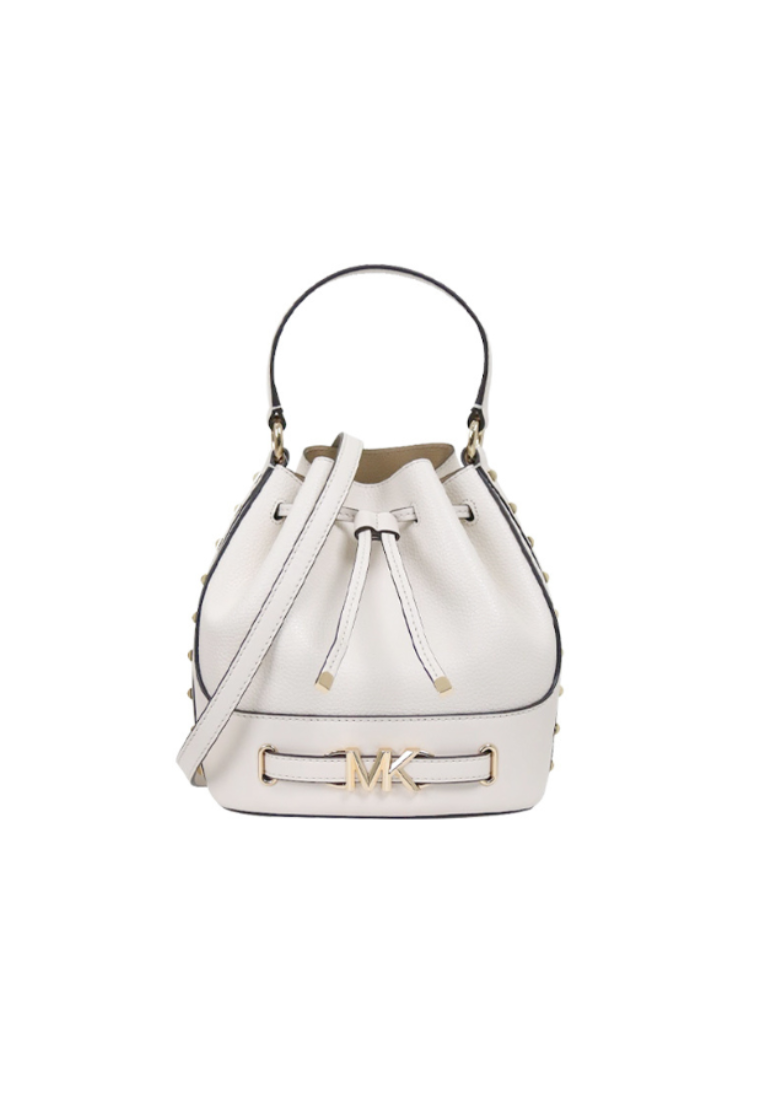 Michael Kors Reed Medium Studded Bucket Bag In Light Cream 35S3G6RM2T