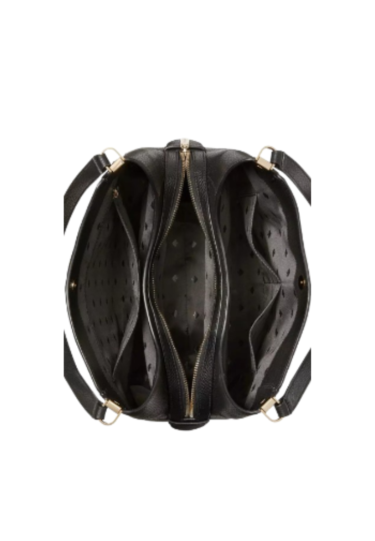 Kate Spade Medium Leila WKR00344 Triple Compartment Shoulder Bag In Black