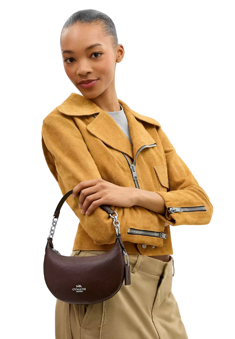 ( PREORDER ) Coach Mini Payton Shoulder Bag In Silver Maple CEL08