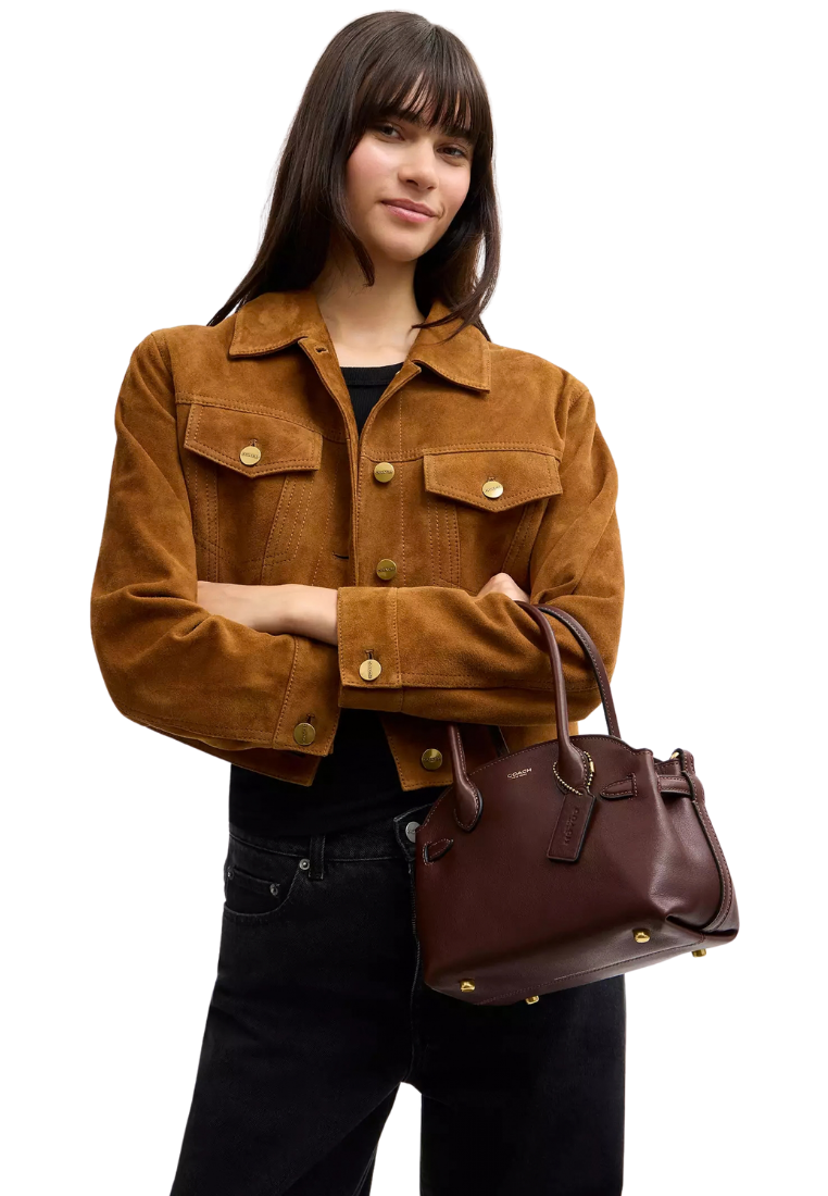 ( PREORDER ) Coach Soft Empire 21 Carryall Bag In Brass Maple CCY99