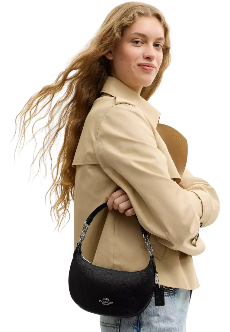 ( PREORDER ) Coach Mini Payton Crossbody Bag In Silver Black CEL08