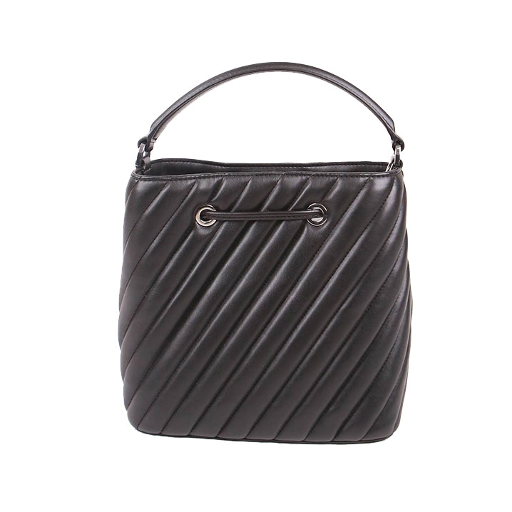 Michael Kors Medium Suri 35F0SU2M8U Quilted Bucket Bag In Black