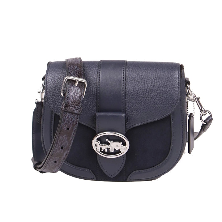 Coach Georgie C6432 Saddle Crossbody Bag In Midnight Multi