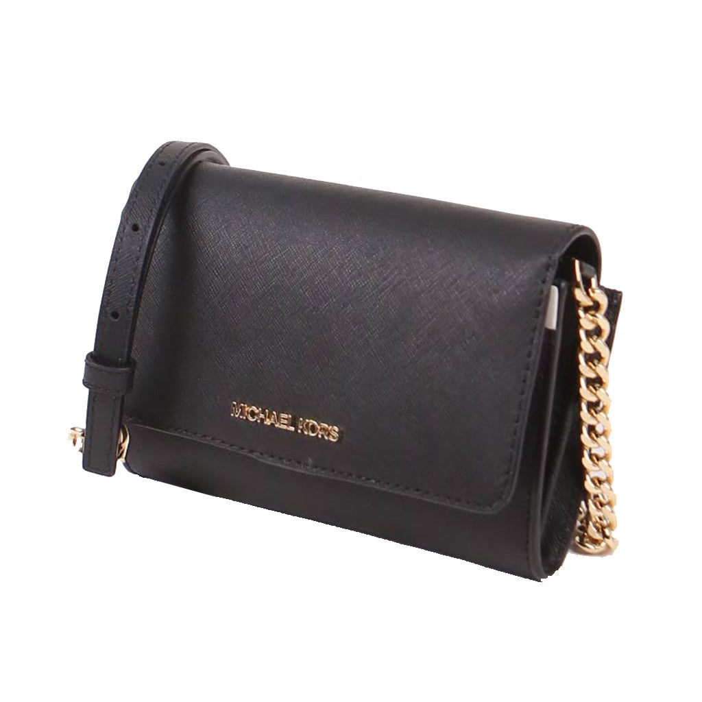 Michael Kors Medium Multifunction Jet Set Travel 35S0GTVC2L Phone Wallet Crossbody Bag In Black