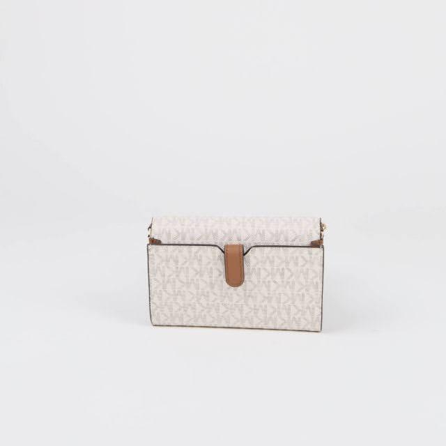 Michael Kors Medium Multifunction 35F0GTVC8B Jet Set Travel Phone Crossbody Bag In Vanilla