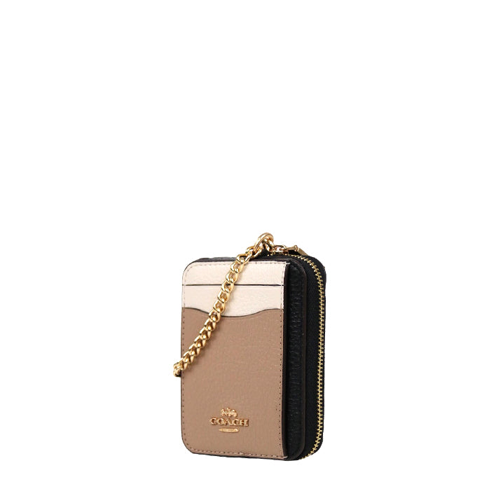 Coach Zip Card Case C1886 In Chalk Multi