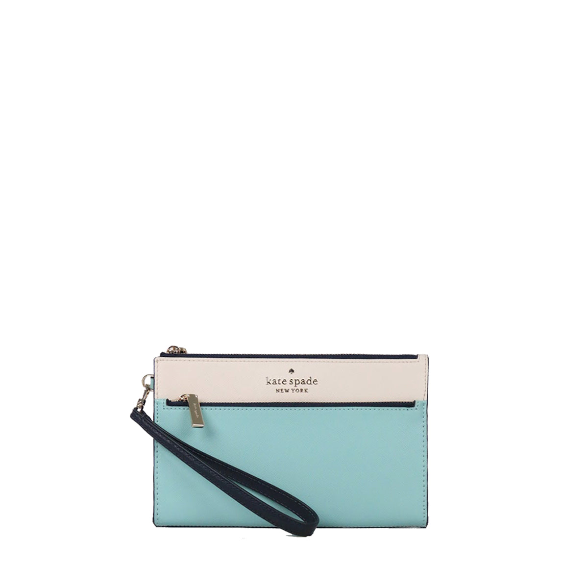 Kate Spade Medium Staci K6122 Colorblock Wristlet In Poolside