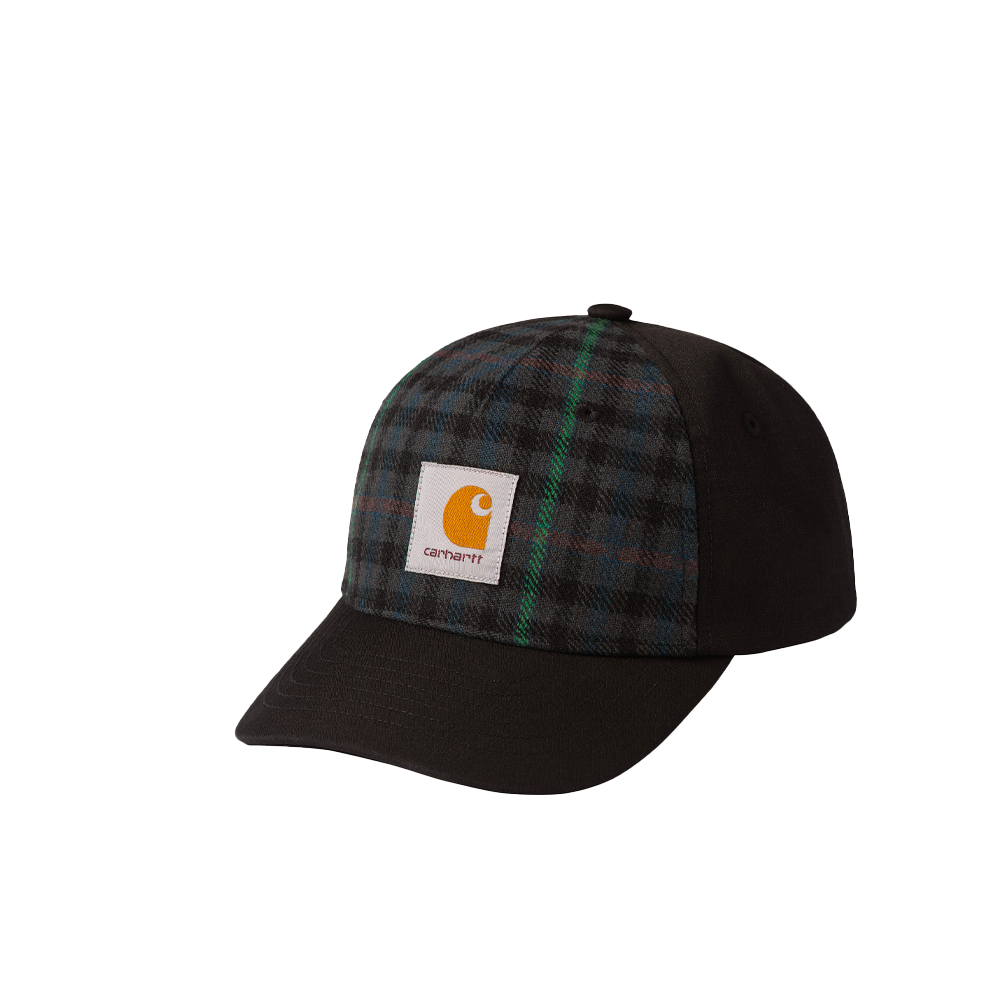 Carhartt Highbury Asher I030934 Check Cap In Black
