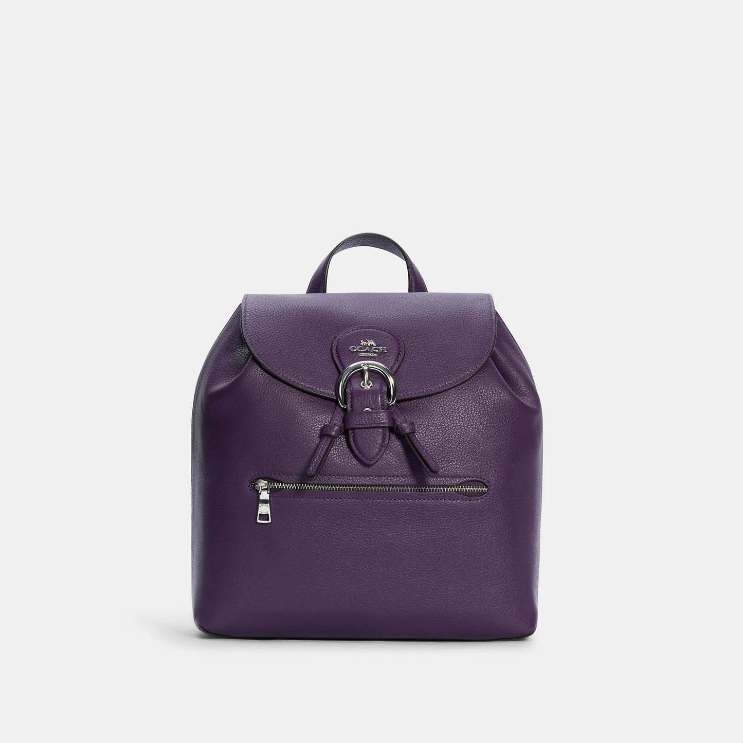 Coach Kleo Pebble Leather C5648 Backpack In Dark Amethyst