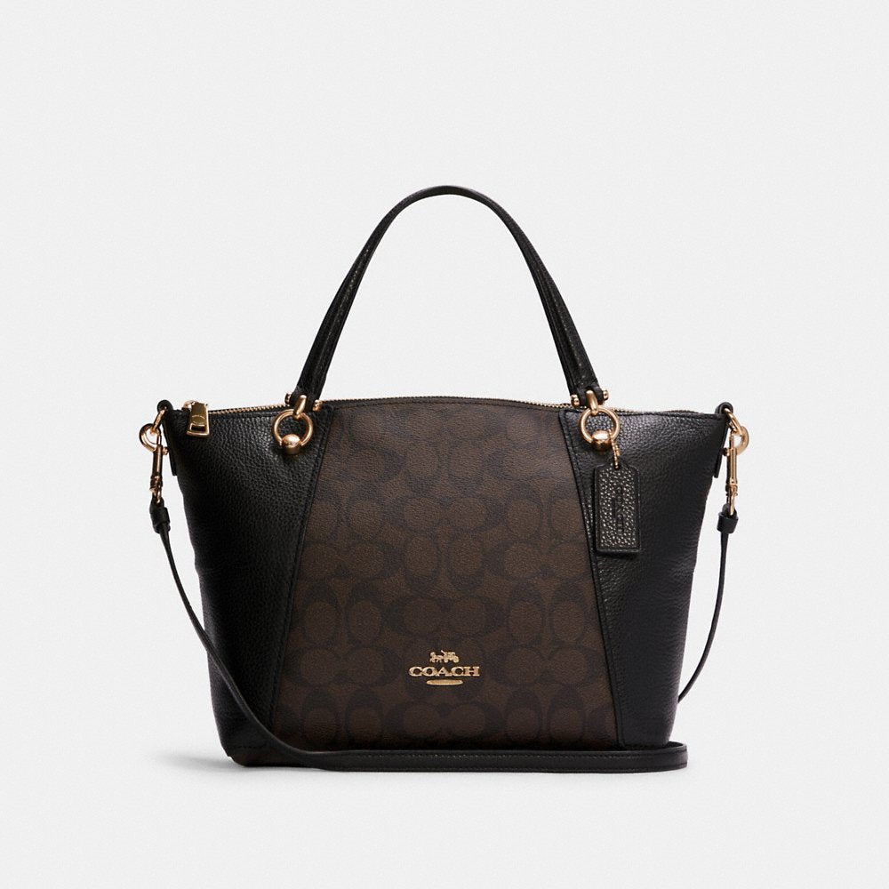 Coach Signature Kacey C6230 Satchel Bag In Brown Black