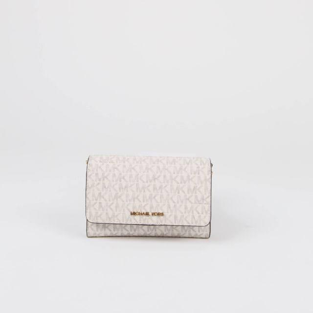 Michael Kors Medium Multifunction 35F0GTVC8B Jet Set Travel Phone Crossbody Bag In Vanilla