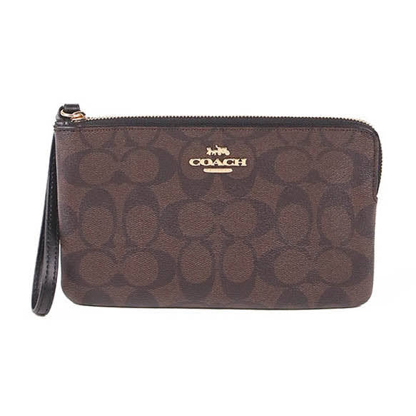 Coach signature large sales wristlet