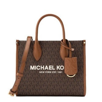Michael Kors Mirella 35F2G7ZT2B Medium Tote Shoulder Bag In Brown