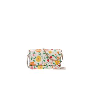 Kate Spade Madison Strawberry Garden Printed Flap Convertible Crossbody Bag In Pink Multi KG735