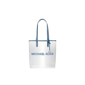 Michael Kors The Michael Large Clear Vinyl Tote Bag In Denim 35S4S01T3P