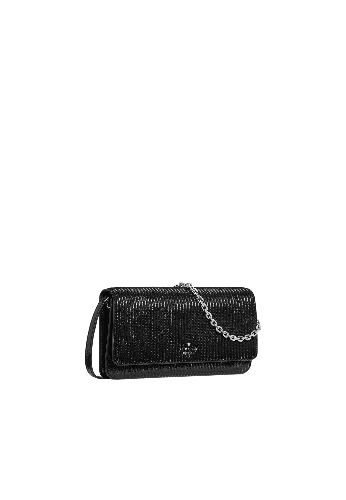 Kate Spade Ivy Shiny Quilted Crossbody Bag In Black KP312