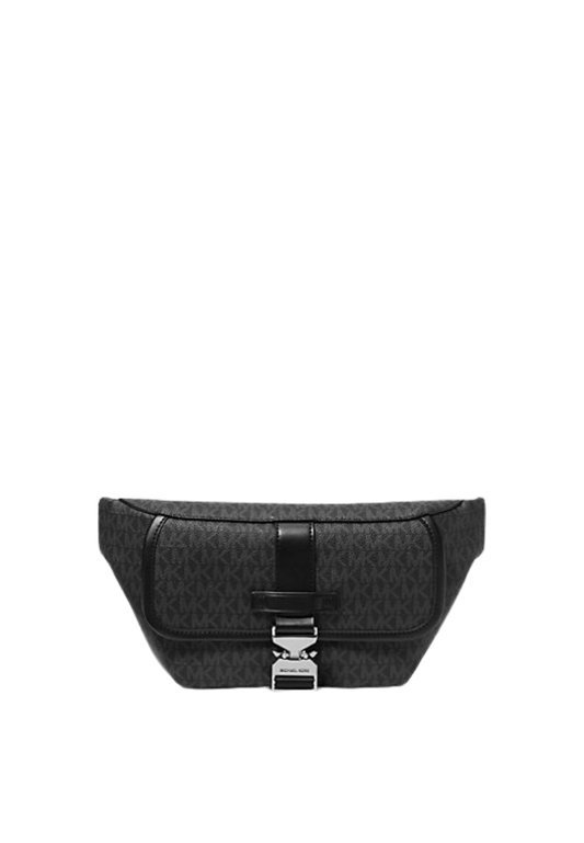 ( PREORDER ) Michael Kors Hudson Signature Logo Sling Pack In Black 33F5LHDY5B
