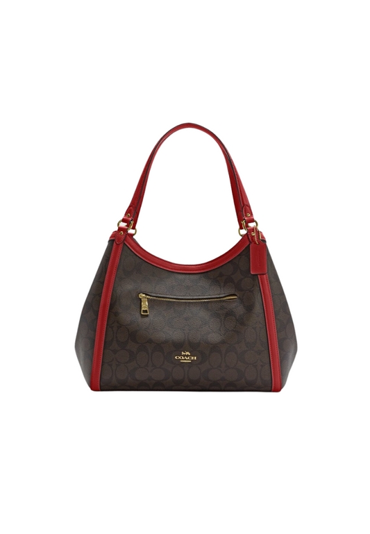 Coach Signature Kristy Shoulder Bag In Brown 1941 Red C6232