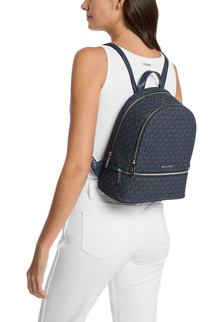 Michael Kors Rhea Medium Signature Logo Backpack In Admiral 35S5SRAB2B