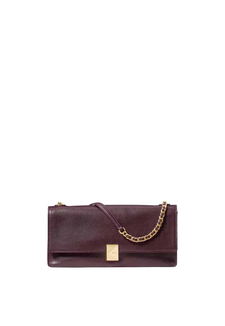 ( PREORDER ) Kate Spade Deco Soft Shoulder Bag In Blackberry Jam KM263