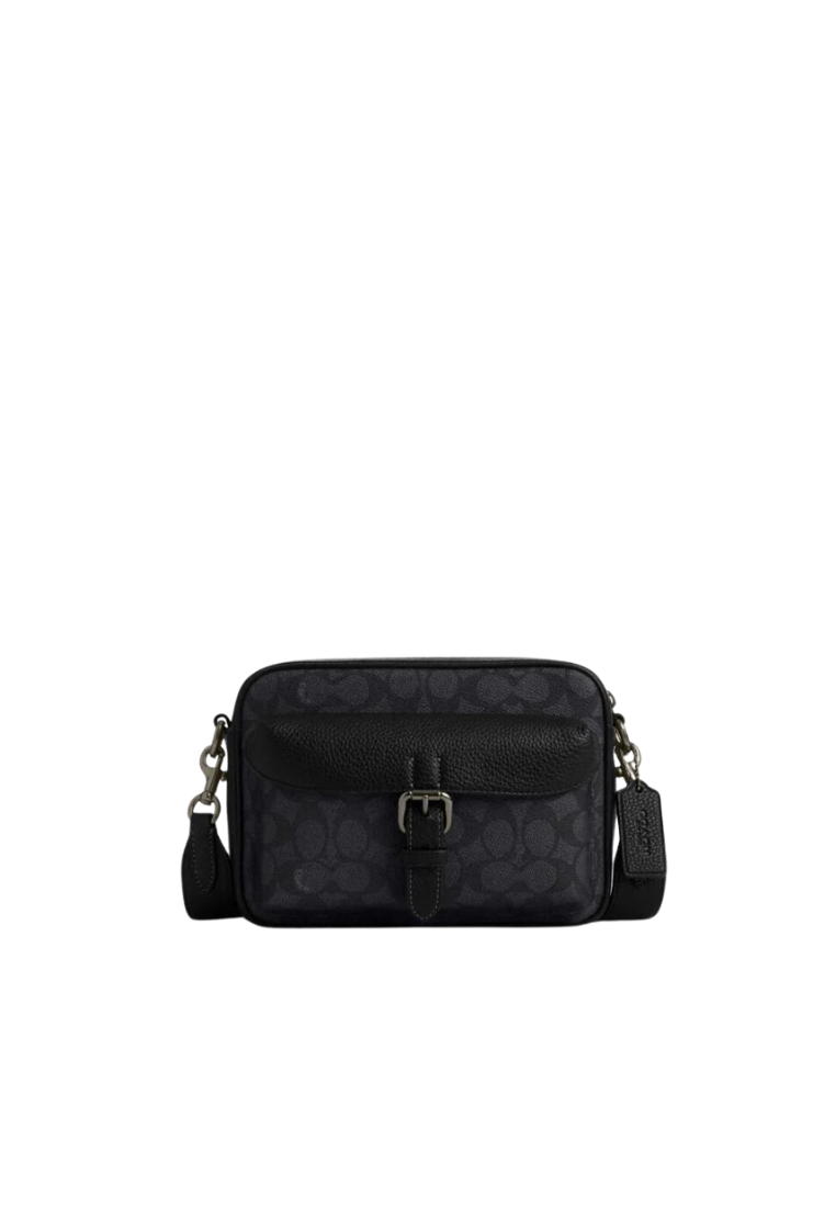 ( PREORDER ) Coach Warner Crossbody Bag Crossbody Bag In Gunmetal Charcoal Black CW217