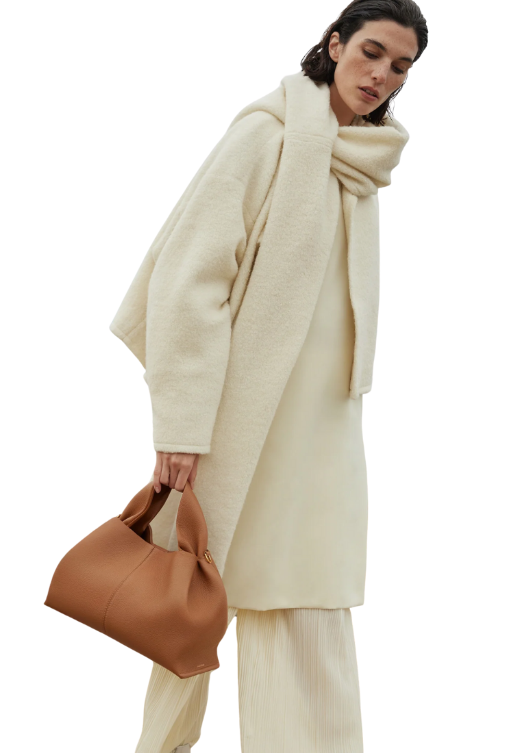 ( PREORDER ) Polene NumÃ©ro Neuf Handbag In Textured Camel